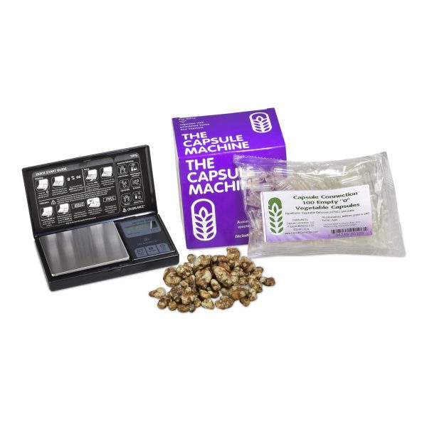 Microdosing package deal, magic truffles, digital scale, capsule machine and empty capsules